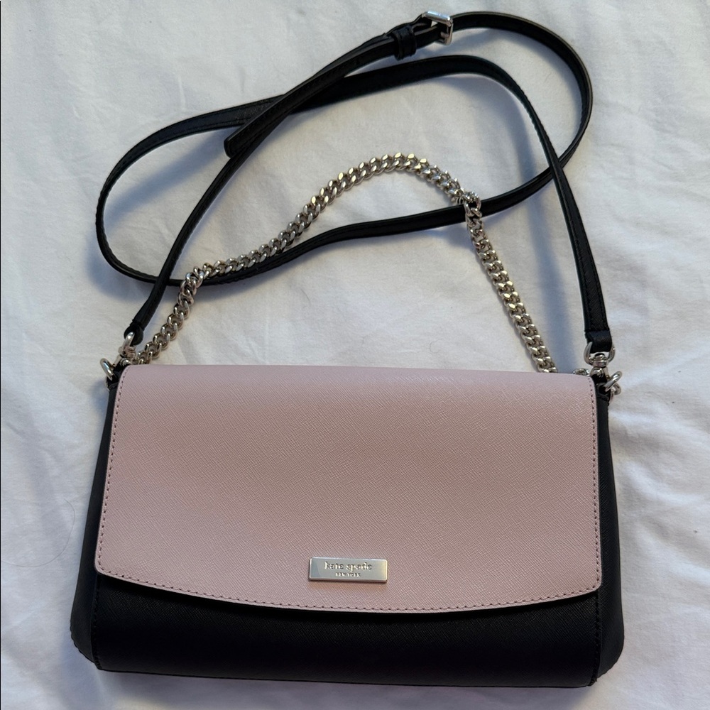 kate spade Two-Tone Pink and Black Chain Crossbody